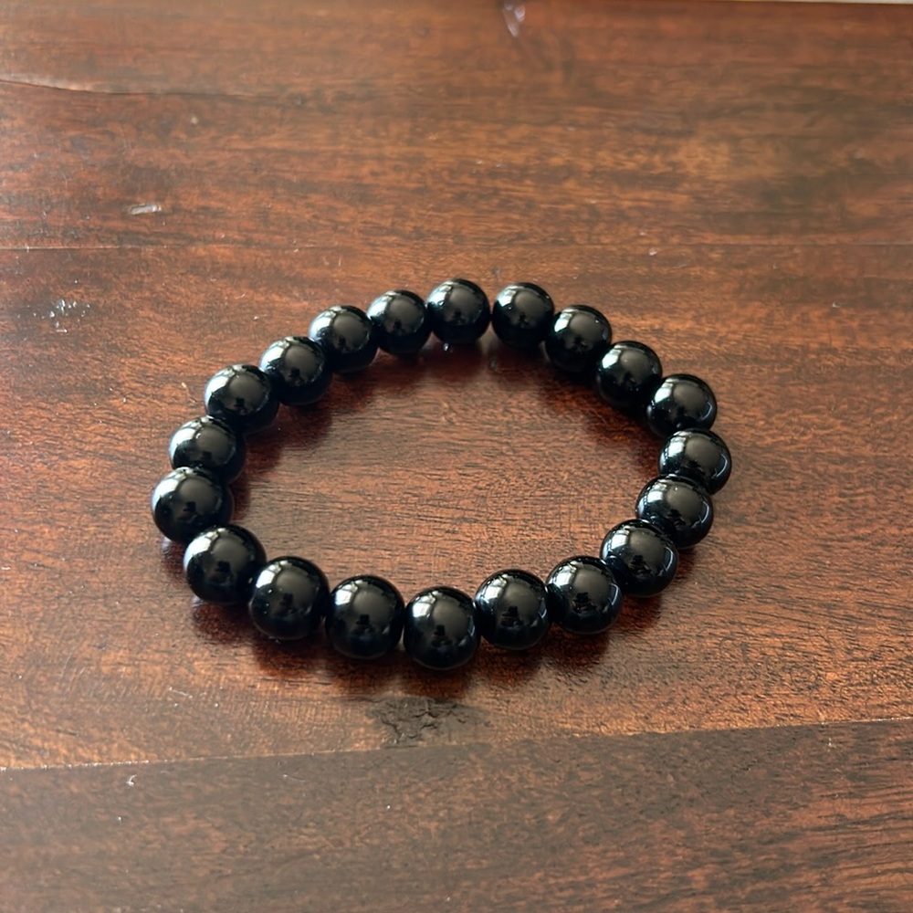 Beautiful black semi- precious stone bracelet